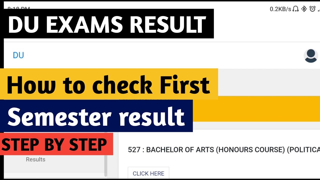 How to Check Du  first semester result 2022 || First semester result Declared #delhiunversity2022