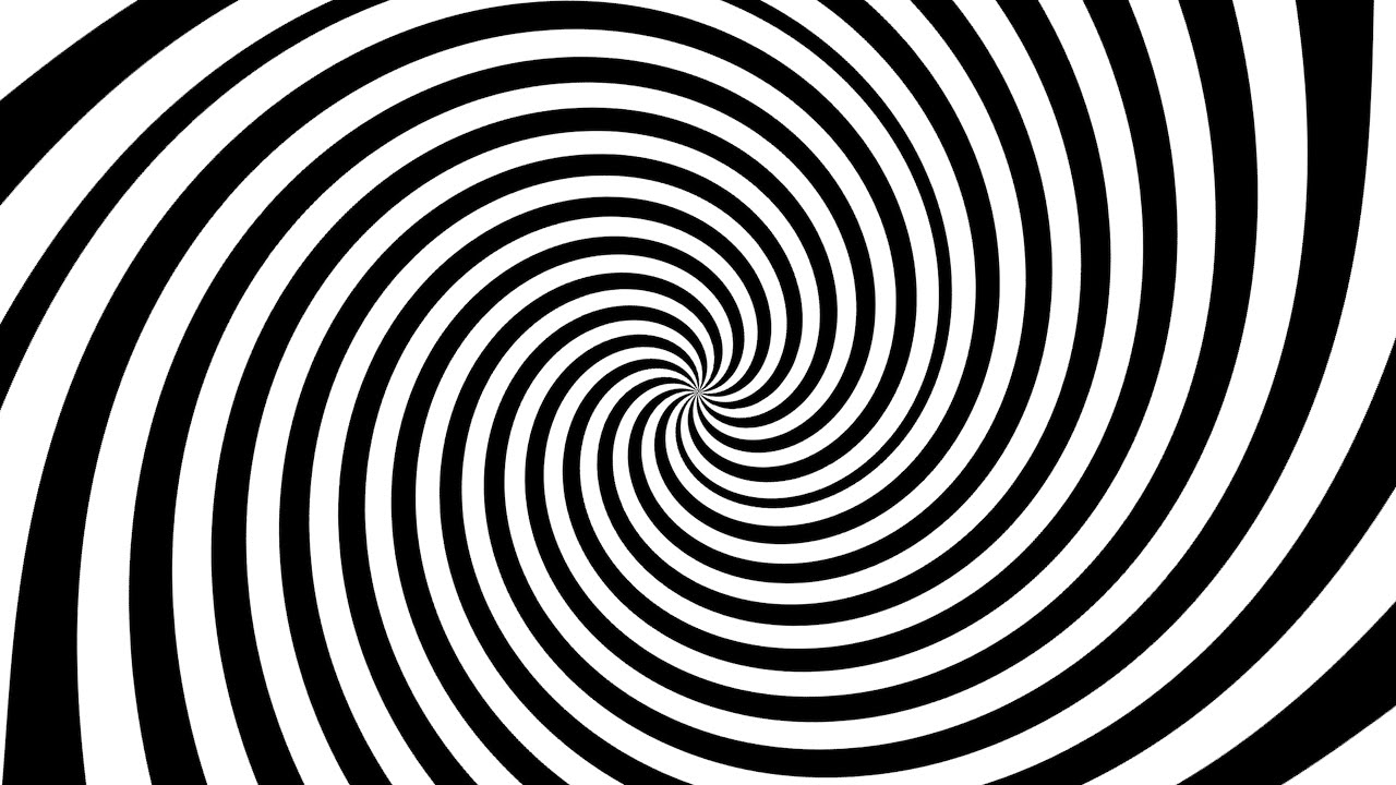 Espiral M&aacute;gica Hipnose - Espiral M&aacute;gica Branco e Preto - Ilus&atilde;o &Oacute;tica - Olhe No Centro da Espiral