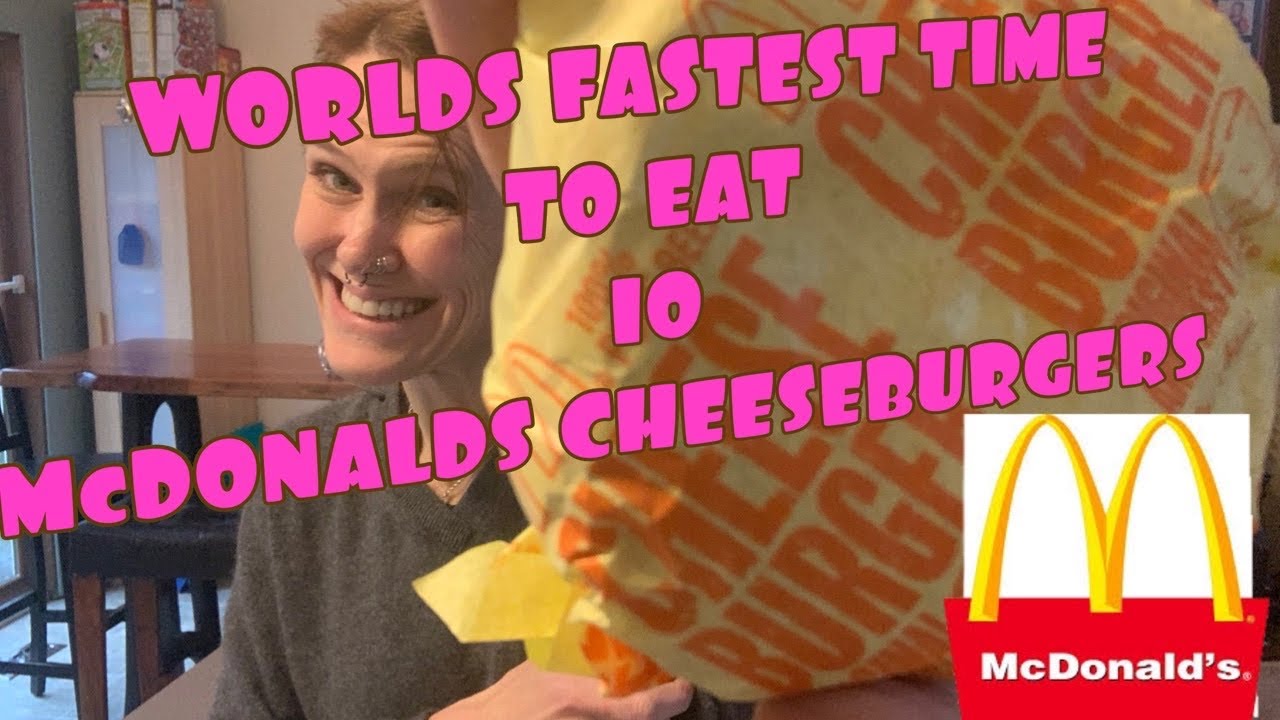 FASTEST TIME EVER | MCDONALD’S 10 CHEESEBURGER WORLD RECORD | LETS SEE THAT AGAIN | BONUS LEVEL 🍔🍔