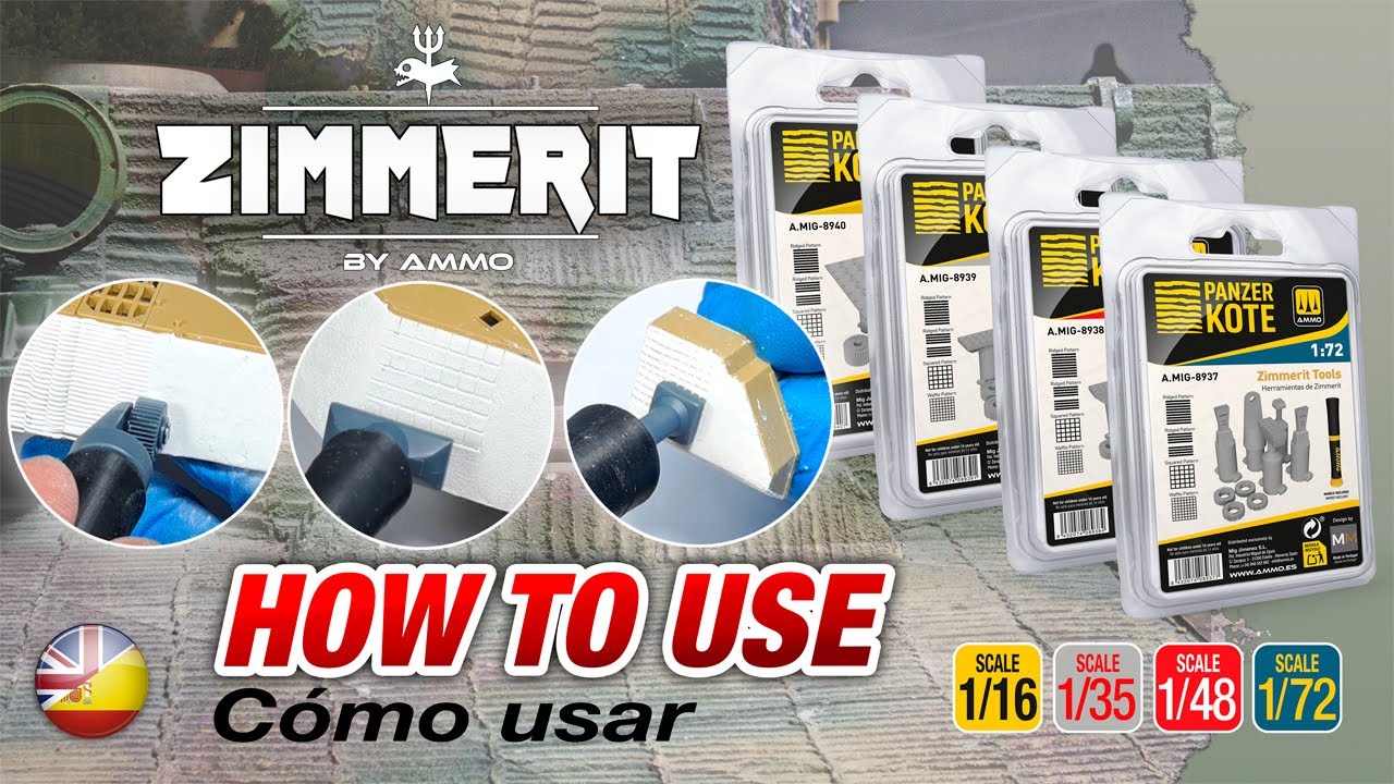 How To Use Panzer Kote Zimmerit Tools /Cómo usar las herramientas Panzer Kote Zimmerit