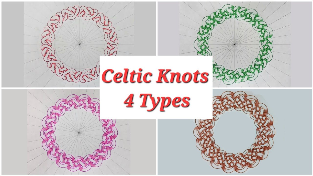 4 Types of Celtic knots | Easy Celtic Knot Drawing Tutorial