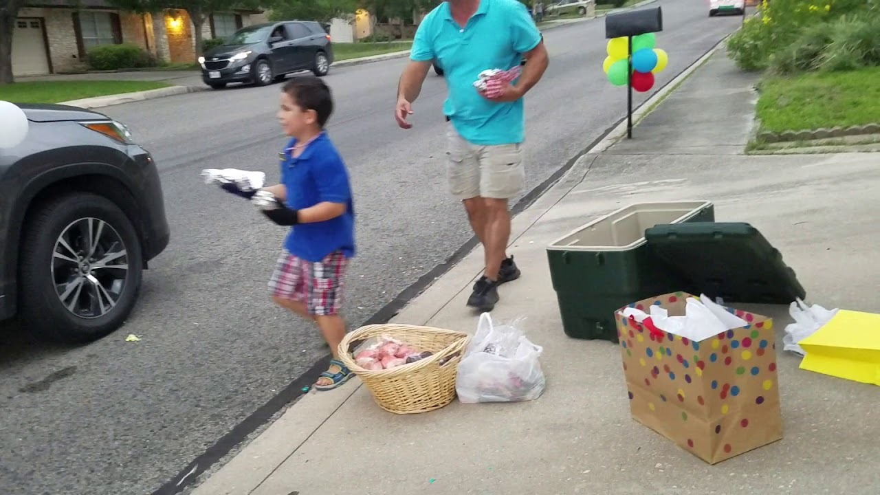 Matthew's drive by birthday parade.