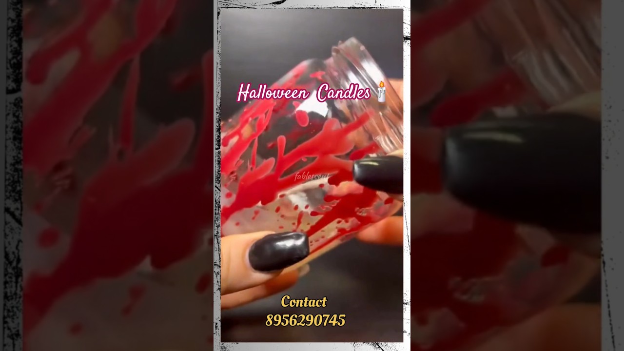 Hallowen Candle 🕯 ​#Halloween ​#HalloweenCandle ​#Handpoured​#CandleLover #fablescent #candlemaking