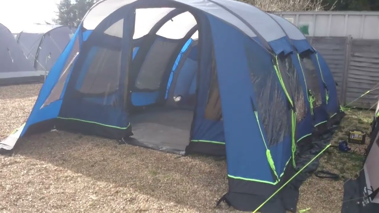 Sevylor Pump inflating an Outwell air tent