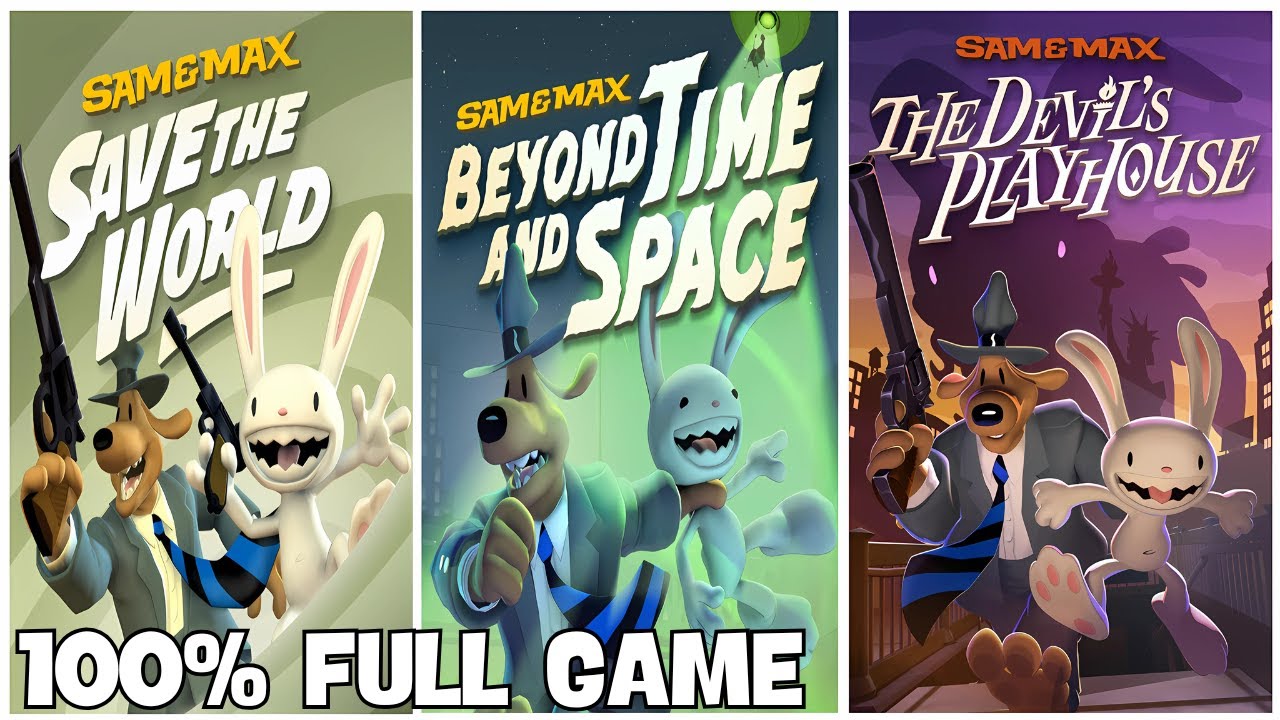 Sam & Max Remastered: The Complete Trilogy 100% Full Gameplay Walkthrough + All Achievements