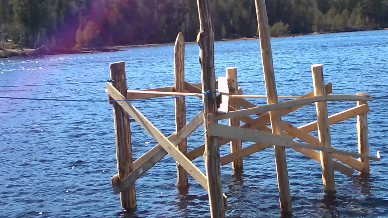 Hvordan bygge brygge på peler pæler pillarer i ferskvann 1