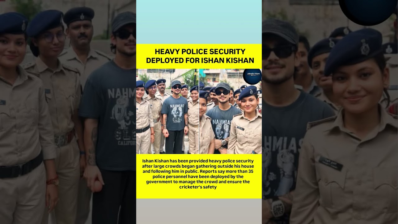 Ishan Kishan has been provided heavy police security after large crowds began gathering outside his