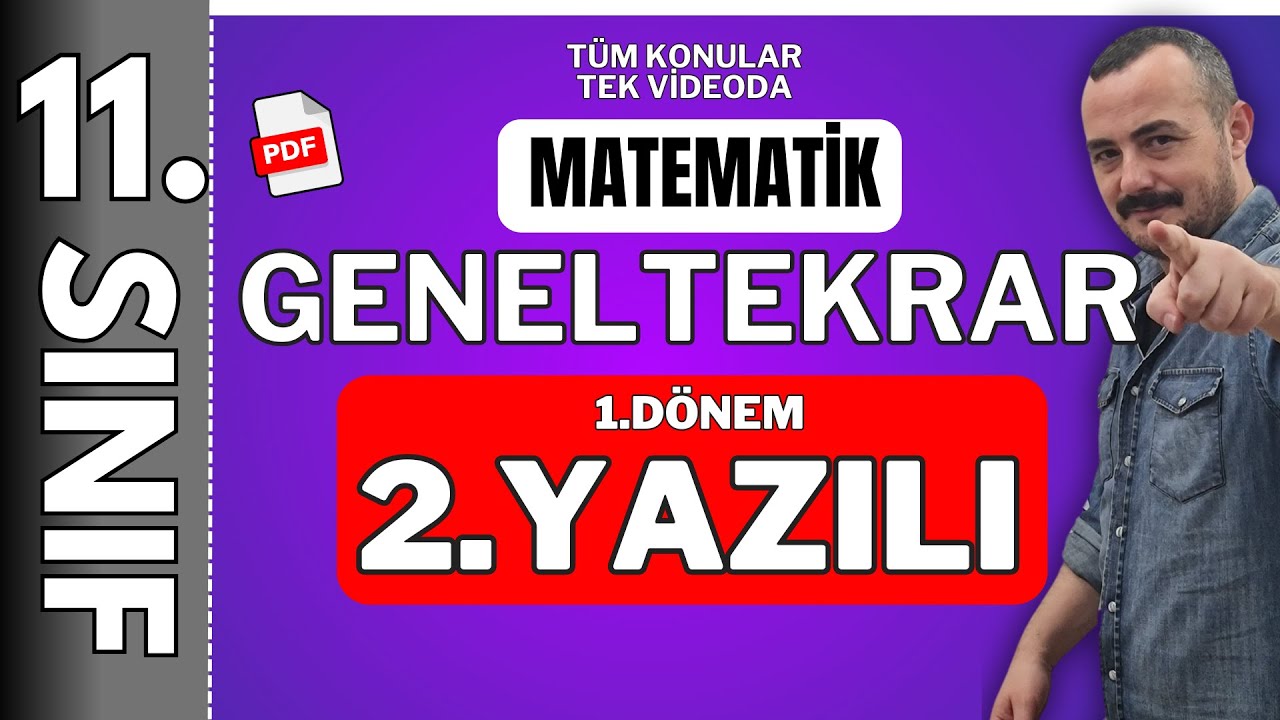 11. Sınıf Matematik Genel Tekrar - 1. Dönem 2. Yazılı - 🚩PDF 🚩