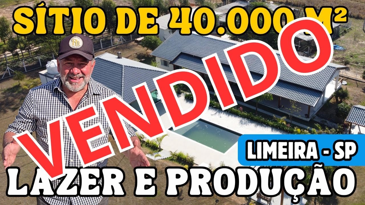 ( IMÓVEL VENDIDO ) Sitio de 40.000m² à venda em Limeira - SP, ideal para lazer e produção!