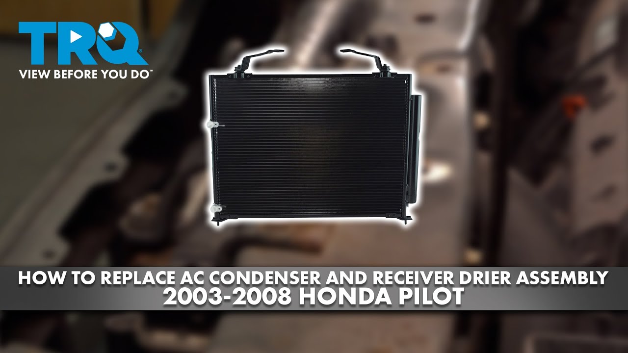 Блок конденсатора и ресивера кондиционера для Honda Pilot 2003-2008 годов выпуска.