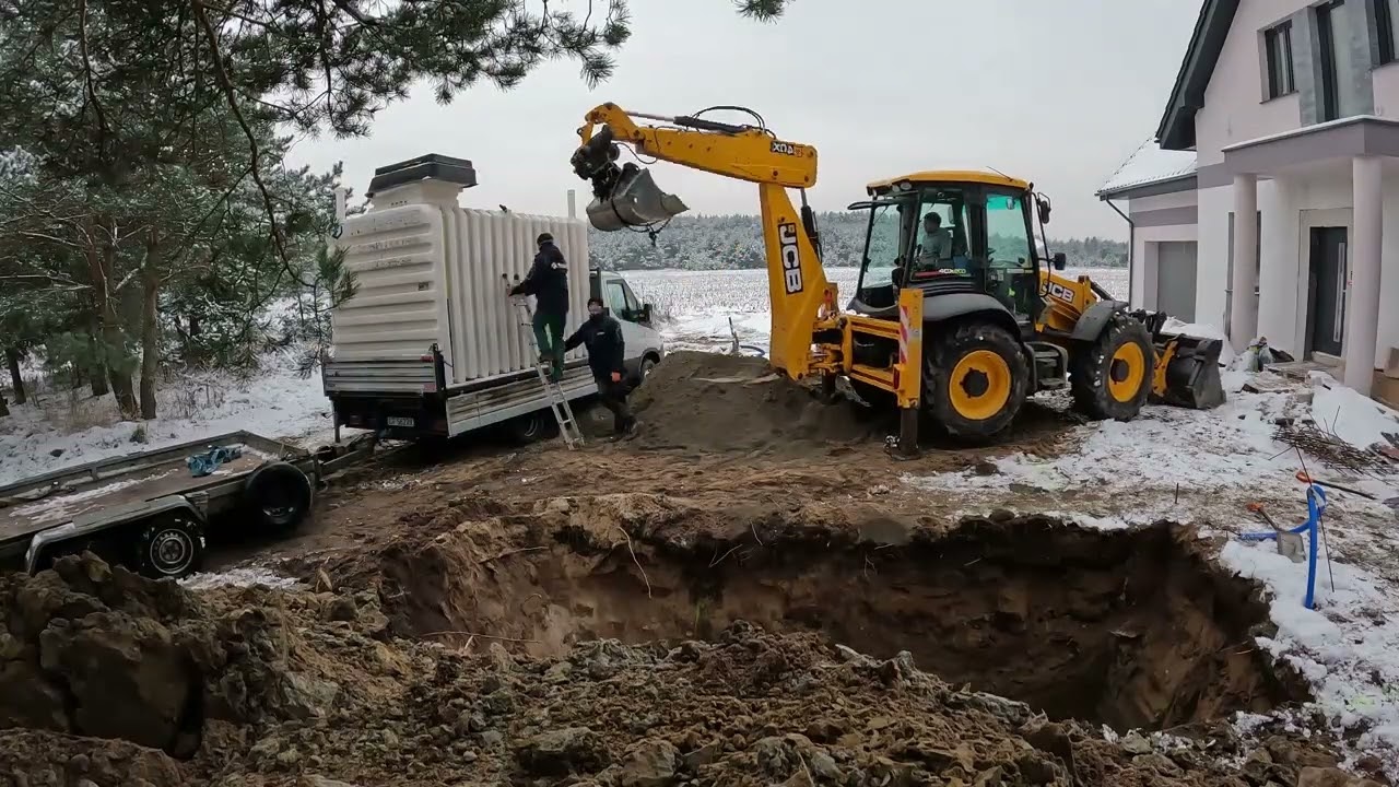 Piwniczka Ogrodowa, Winiarnia. JCB4CX. Prace Ziemne. Minikoparka Kubota KX.