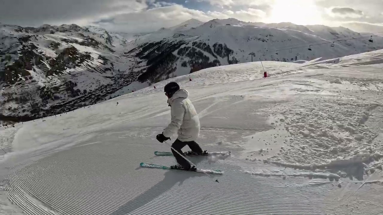 Val d’Isere, ‘26, face de Bellevarde, the famous ‘92 olympian black downhill piste. POV of Mario. 