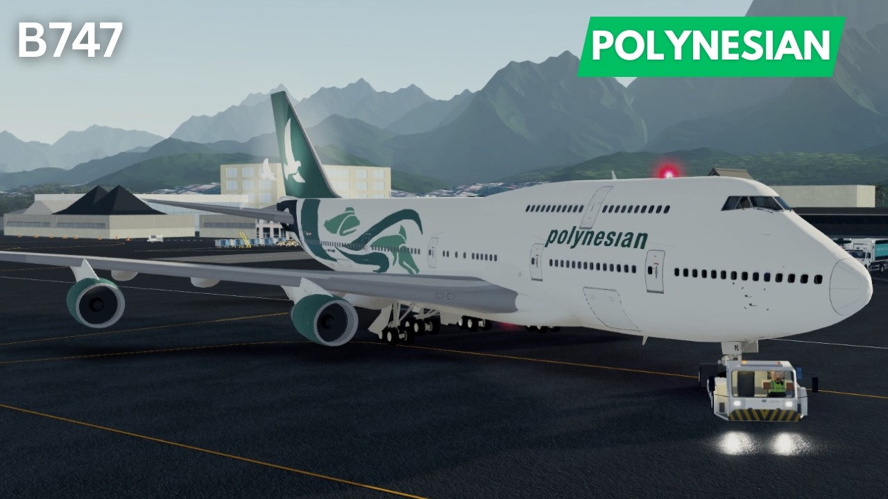 ROBLOX Airline Review: polynesian B747 Business Class | Virtual Flight Simulator Roleplay