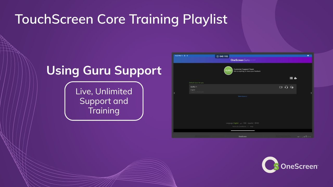 Free, Unlimited Help and Training from Live Screen Skills Gurus   Touchscreen Core Training