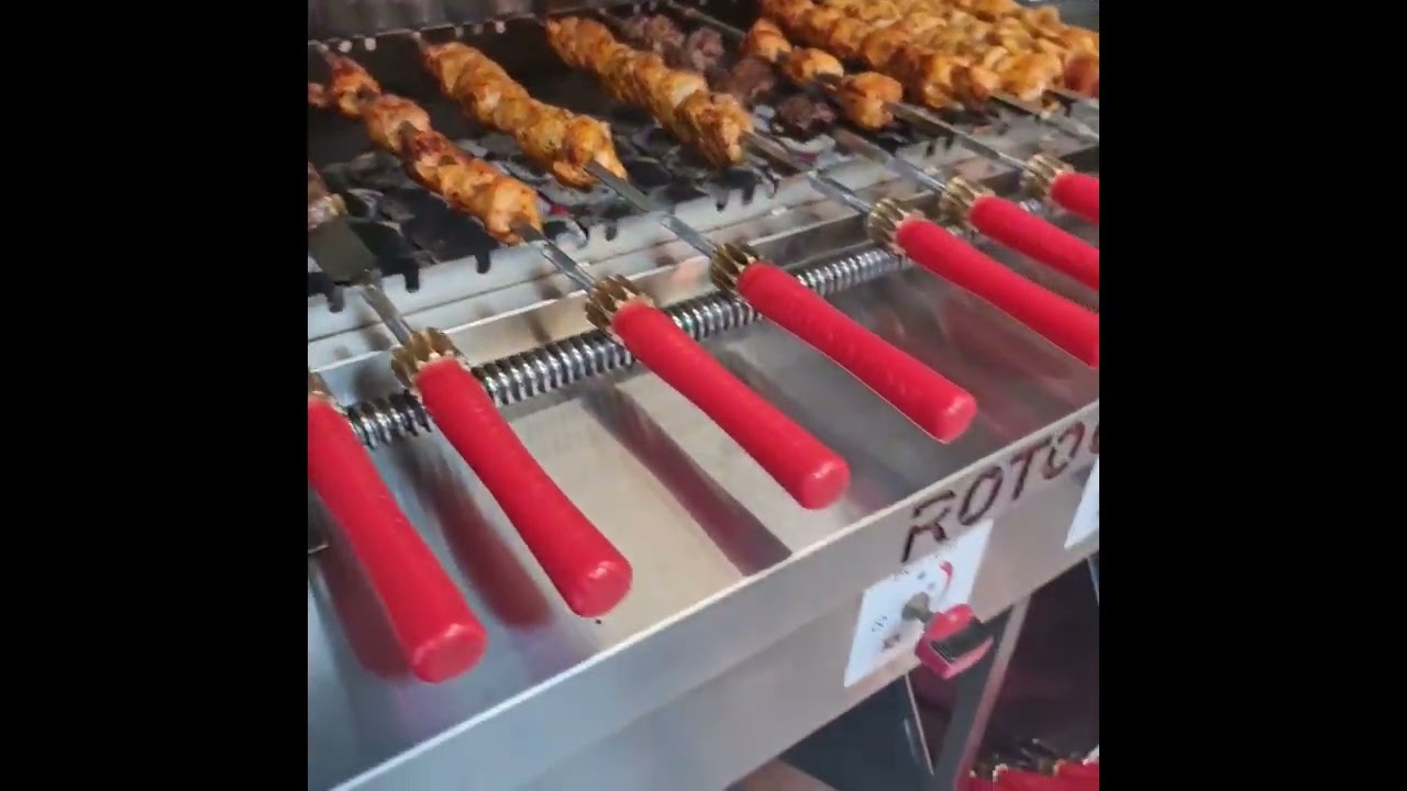 Rotoquip Auto-pivoting Charcoal grill for commercial kitchens & Outdoor