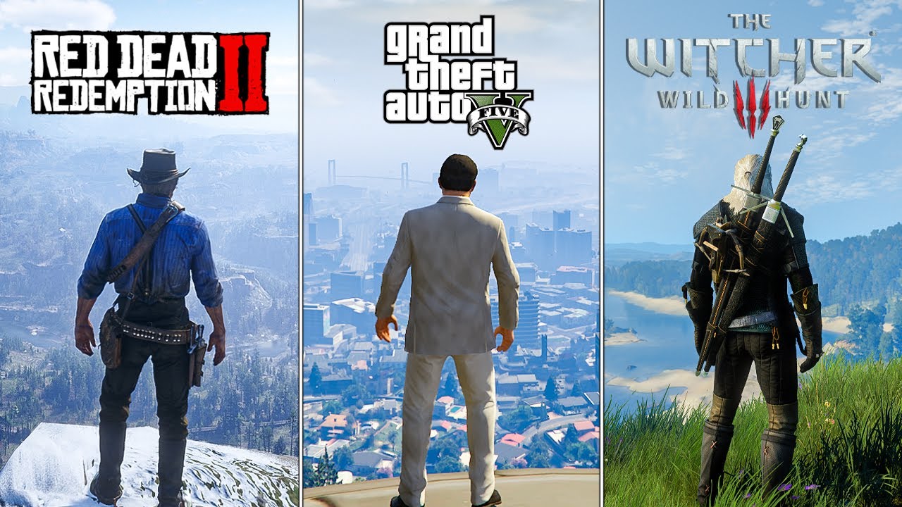 RDR 2 vs GTA 5 vs The Witcher 3 - Which Is Best?