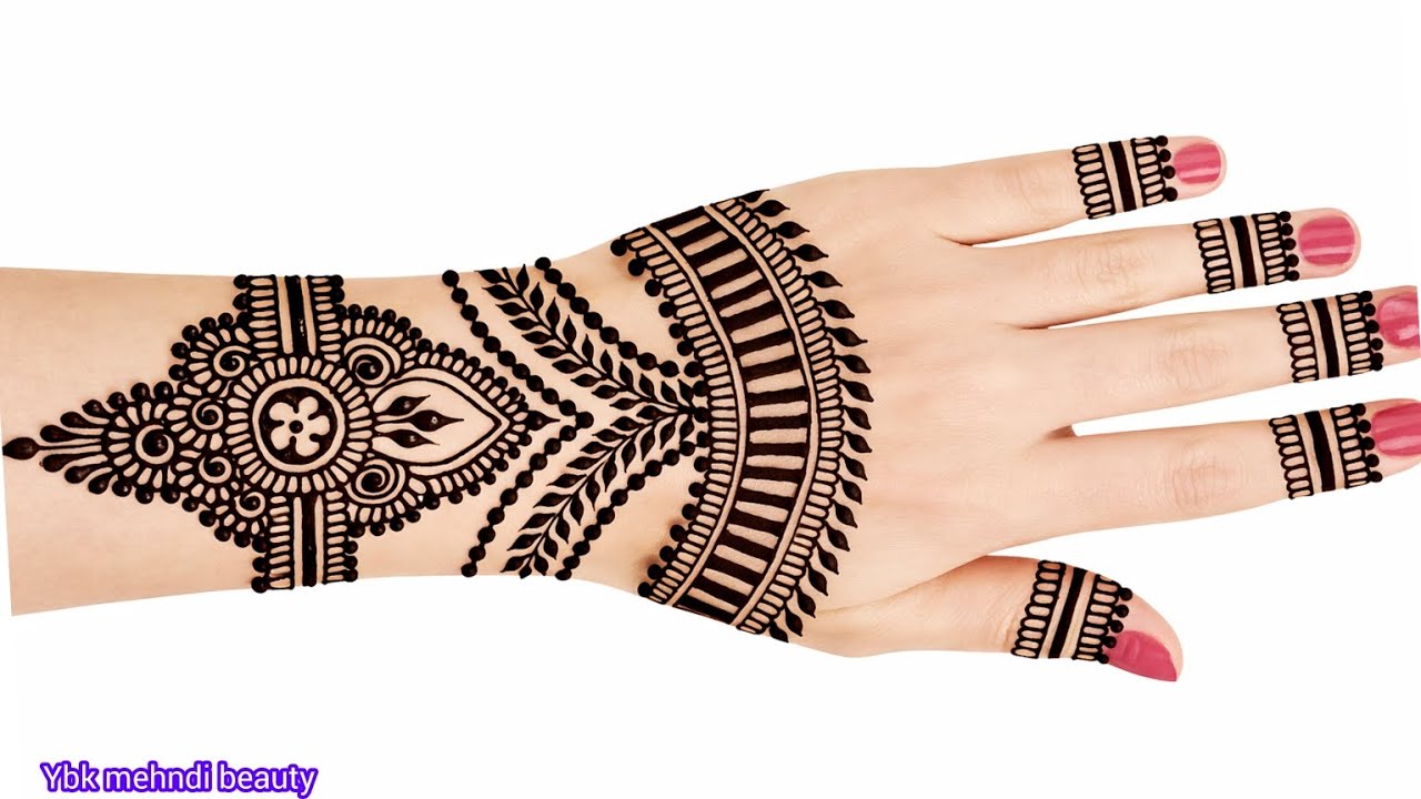 Very stylish and beautiful backhand mehndi design|mehandi ka design|latest unique style henna design