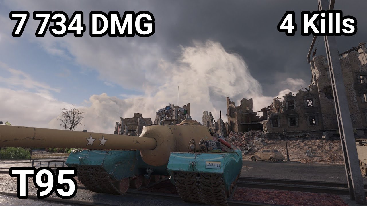 T95 - 7 734 damage / 4 kill / 980 blocked / 1 190 assist