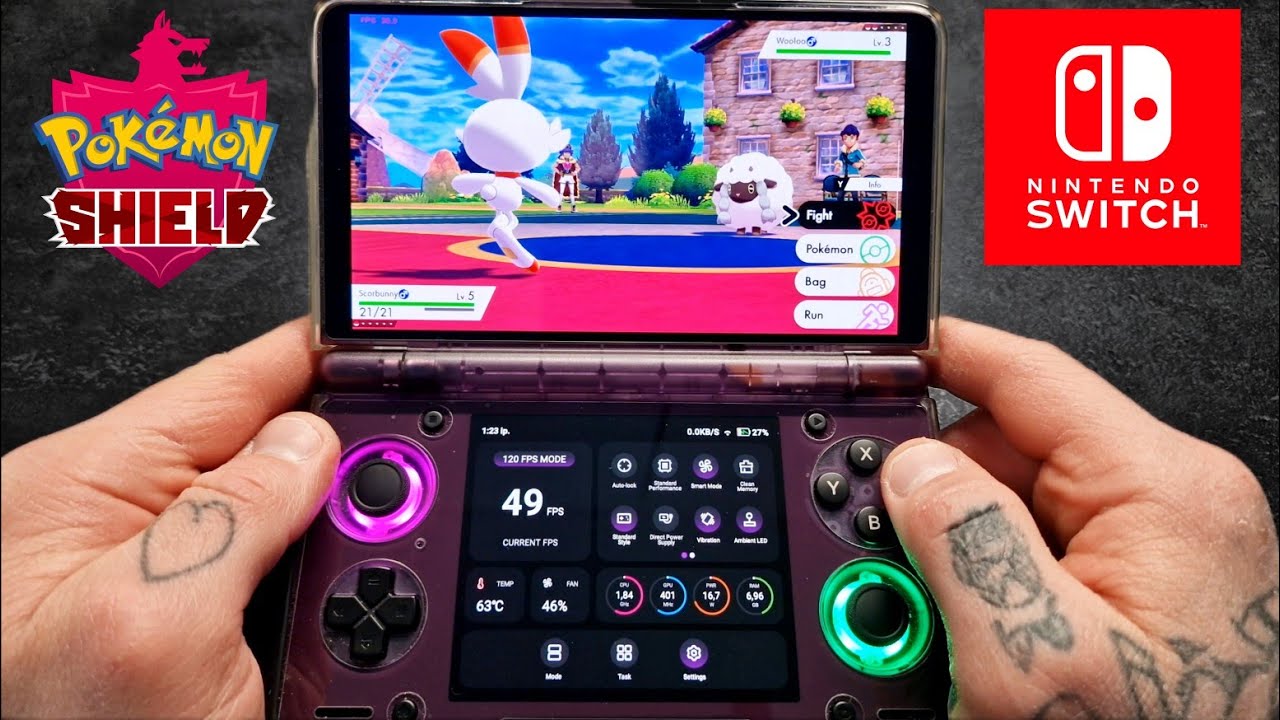 Pokemon Shield (Nintendo Switch) - Ayn Thor Gameplay 