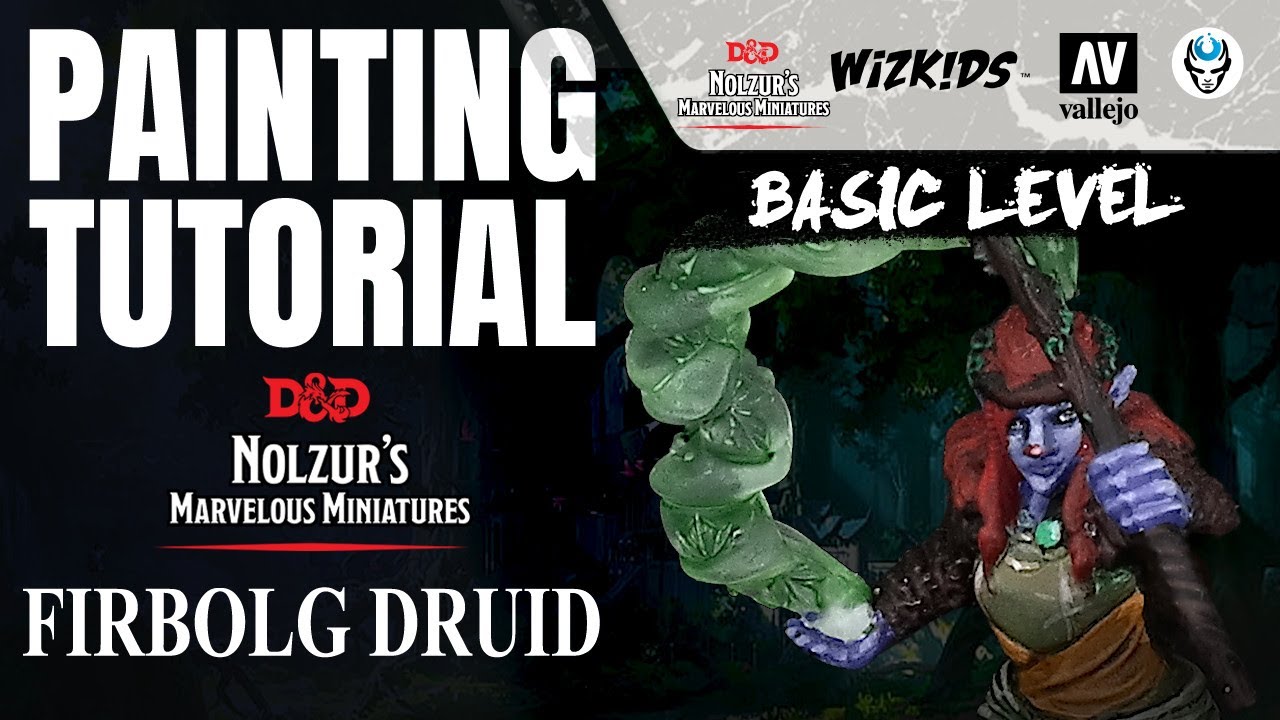 FEMALE FIRBOLG DRUID - D&D - NOLZUR'S MARVELOUS MINIATURES - WIZKIDS - HOW TO PAINT D&D MINIATURE