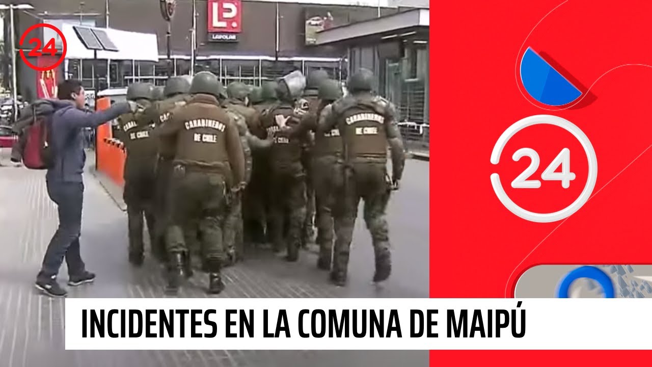 Incidentes en la comuna de Maipú: FF.EE dispersó a personas que se reunían en la Plaza | 24 Horas