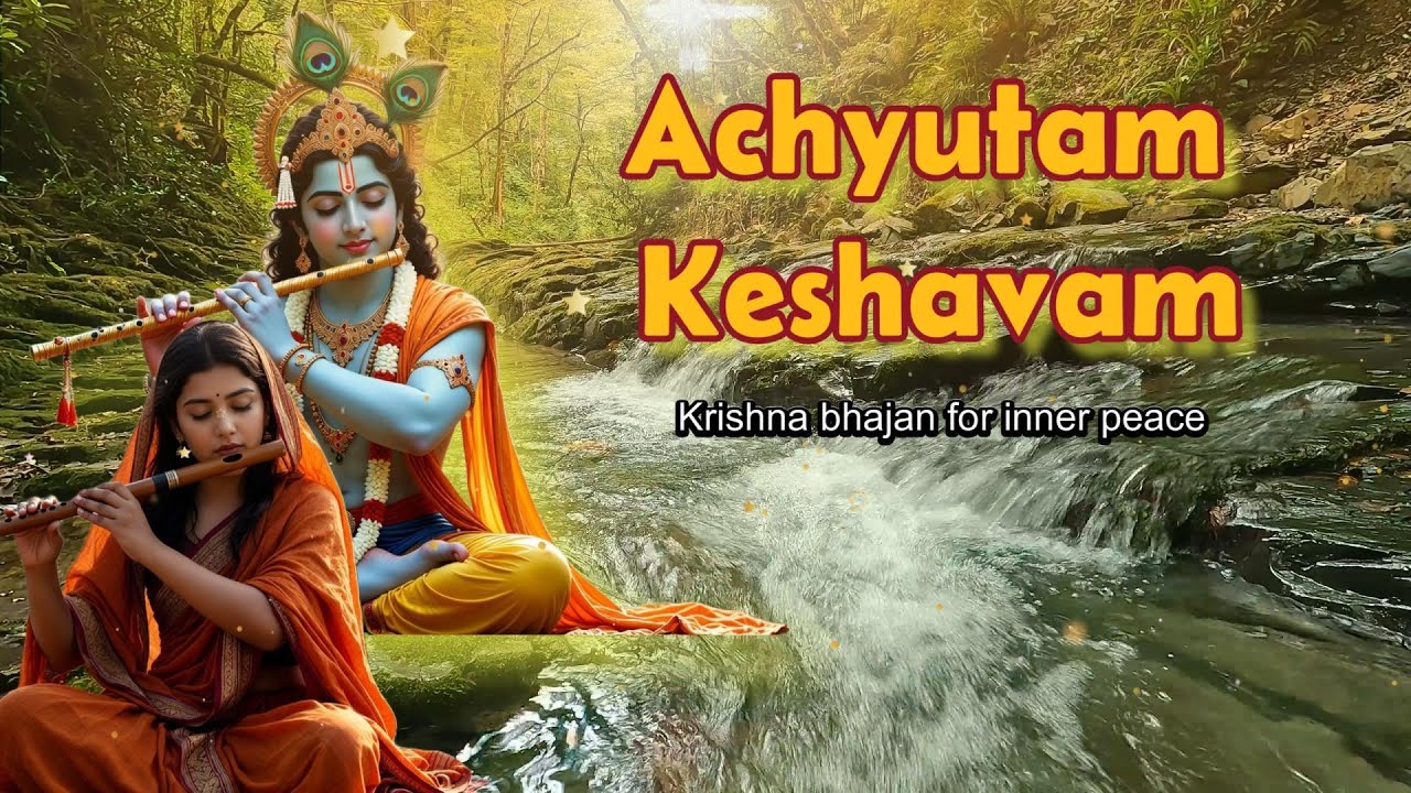 Achyutam Keshavam || Krishna Bhajan for inner peace #krishna #krishnabhajan #meditation #innerpeace