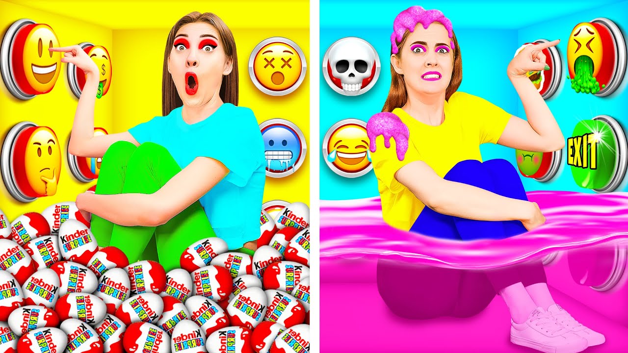 1000 मिस्ट्री बटन चैलेंज #9 | केवल 1 आपको भागने देता है RaPaPa Challenge