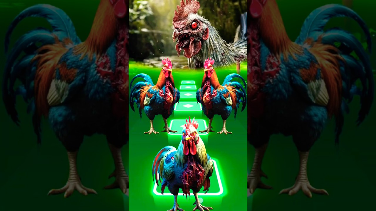 Zombie Rooster🐓| Tiles Hop Animals Dance 