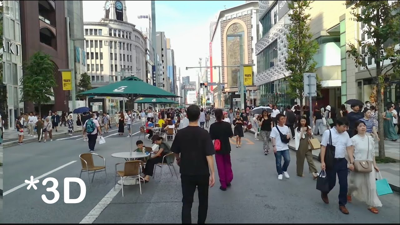 [ Full SBS 3D ] GINZA, Tokyo in 3D (recorded by QooCam EGO)