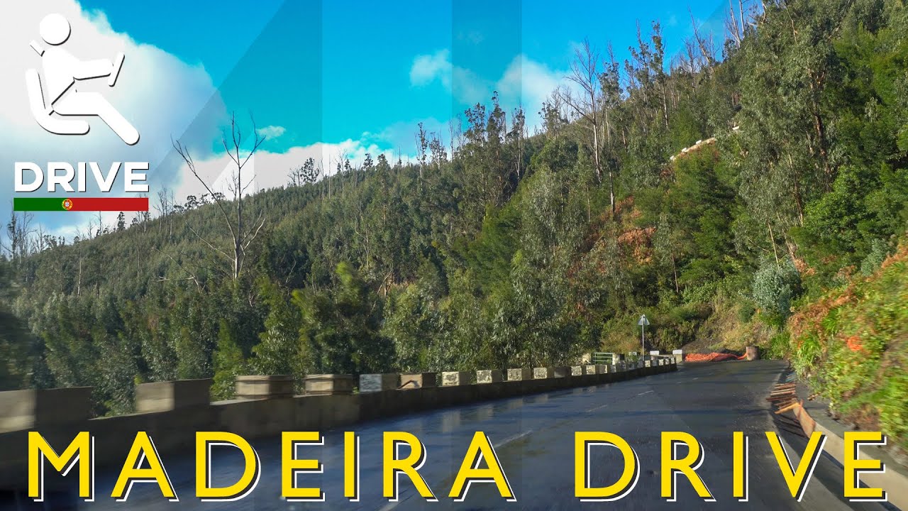 Madeira, Portugal - 4K Virtual Drive - From Funchal to Pico do Arieiro. Sun, Rain, and Snow NOV 2020