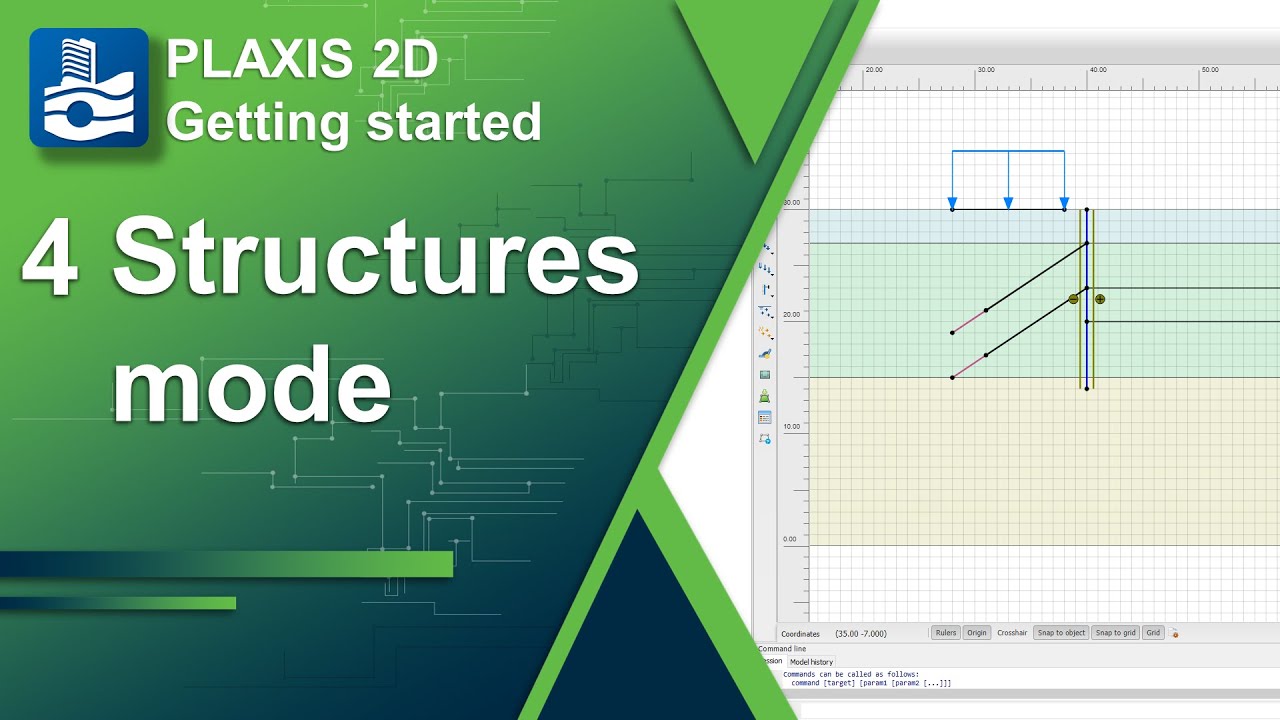 Structures Mode - Getting Started with PLAXIS 2D - Part 4/11
