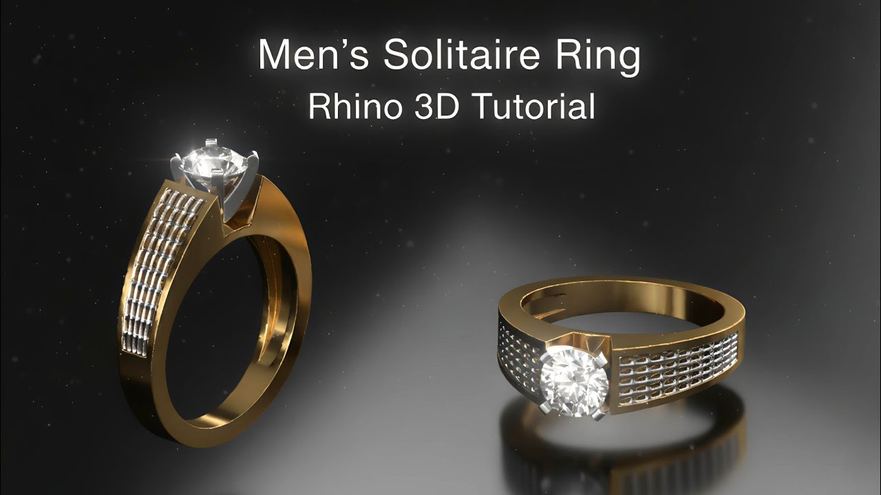 Men’s Solitaire Ring | Rhino 3D Tutorial 💍 | Jewelry Design for Beginners
