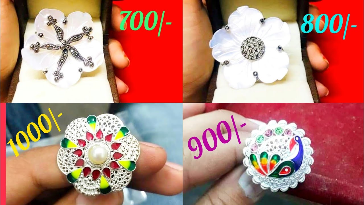 latest silver ring design 2020 // chandi ki ring ke design // Silver ladies ring designs with price