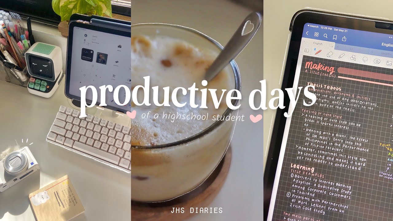 a productive study vlog 🍄 new desk, studying at night, running away from procrastination! 🏃‍♀️