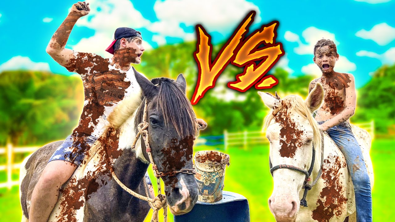 DUELO na LAMA a CAVALO *   PEPÊ x ABEIA