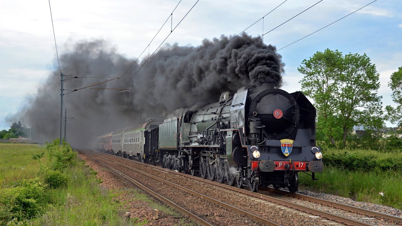241P17  - 140C27 - Guédelon Express - Le Creusot/Nevers/Cosne-Cours-sur-Loire - 20 mai 2023