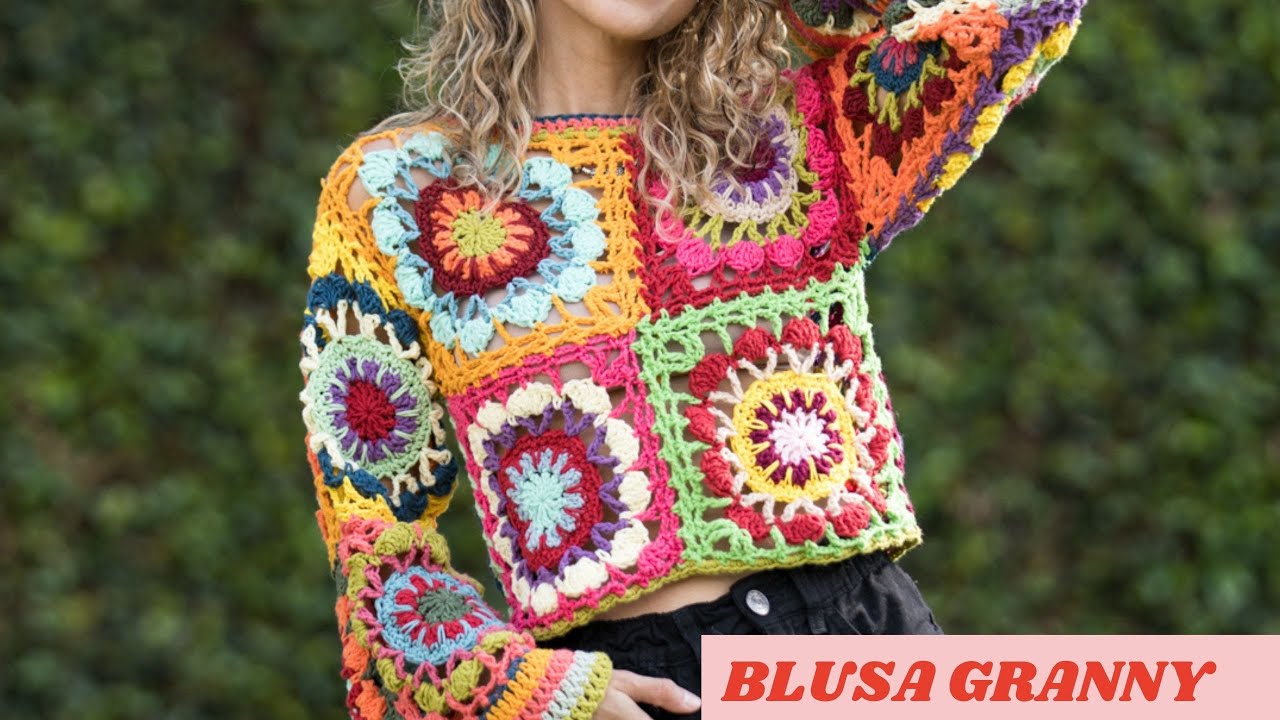 BLUSA GRANNY COLLAB - Crochê  - Tutorial (crochet)