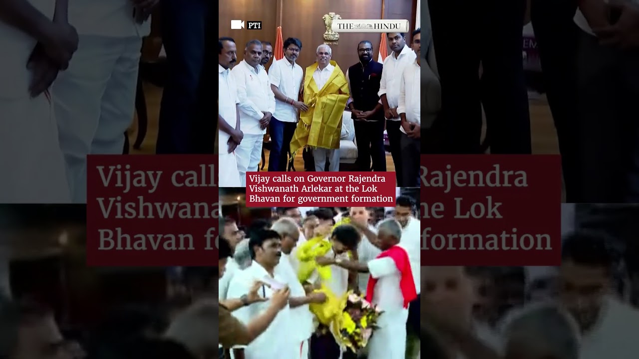 Vijay meets Governor Arlekar for govt formation after Left parties confirm support