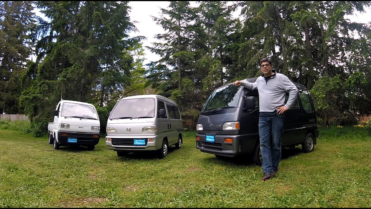 Honda Acty Street HH4 vs Subaru Sambar Dias Kei AWD Microvans Seat of The Pants Test Review Video