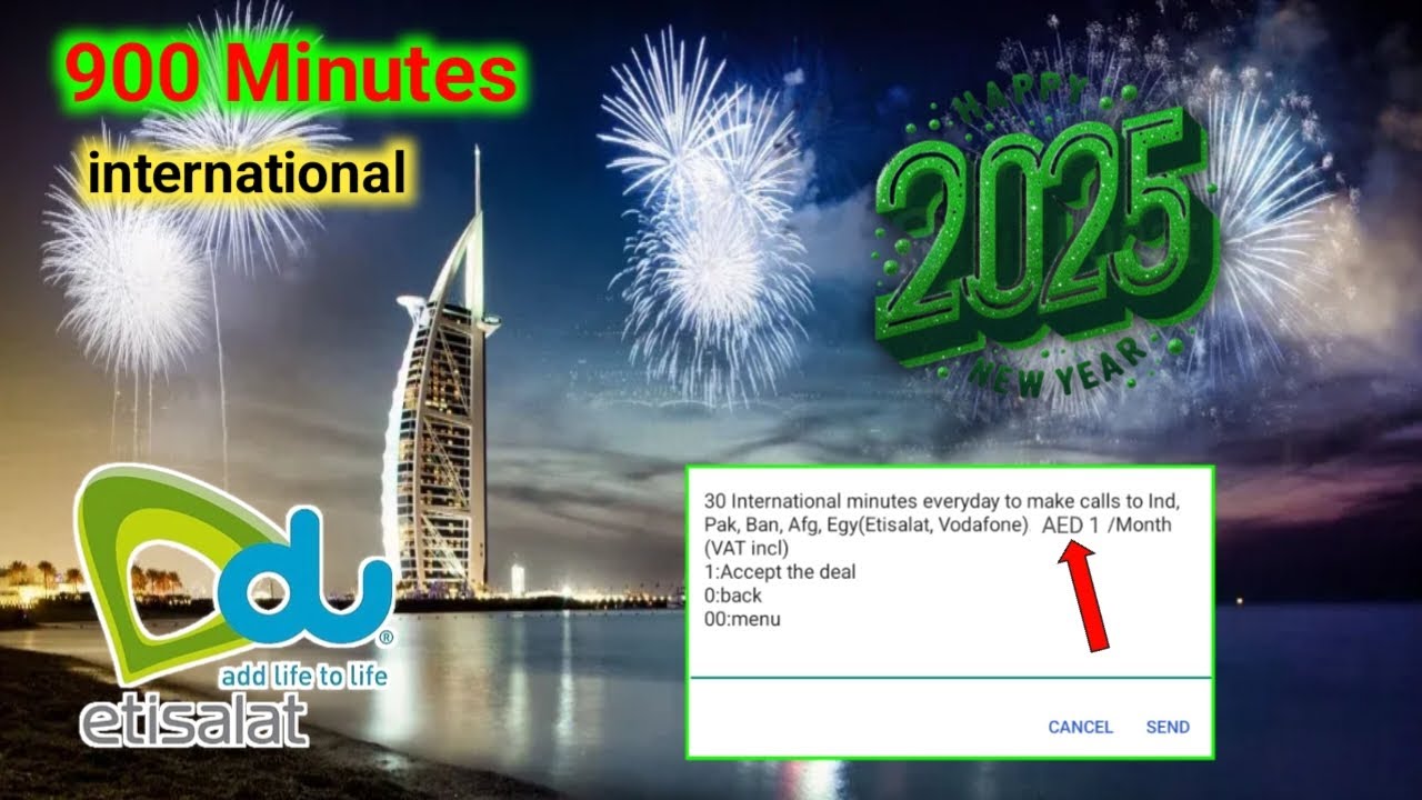 UAE New Year 900 International Minutes Offer | Etisalat & Du Best Calling Package 2026