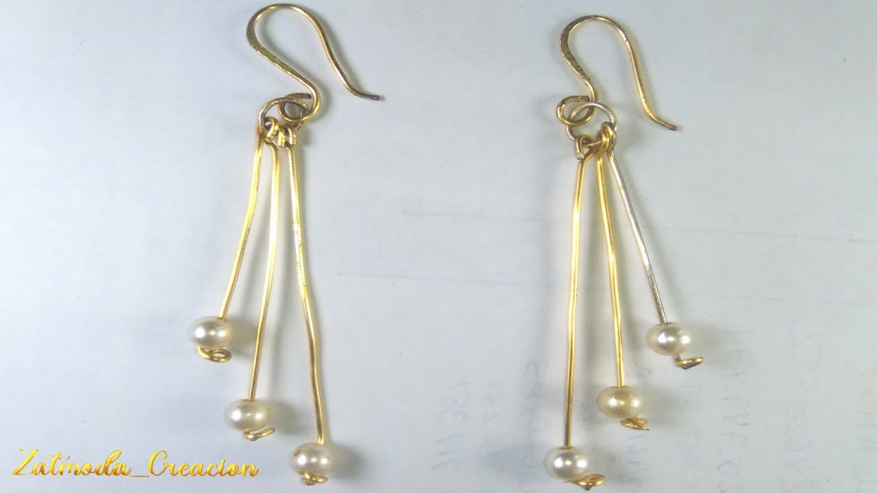 ARETES O PENDIENTES para BODAS fácil y rápido de hacer en alambre TUTORIAL
