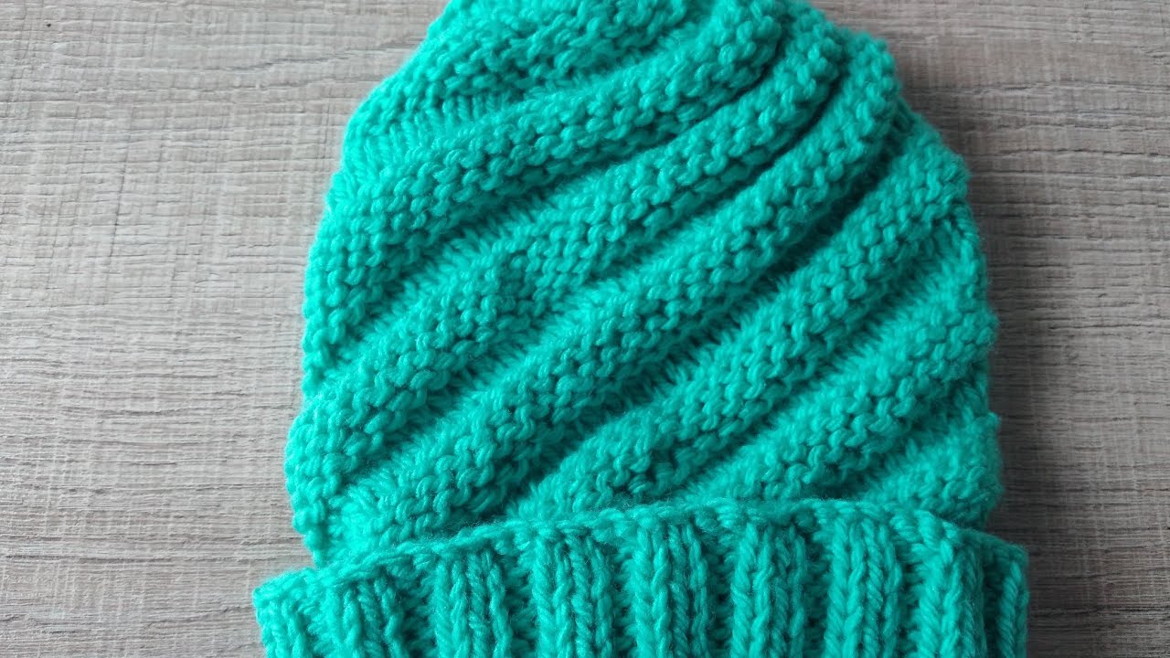 GORRO ESPIRAL...tric&ocirc;....adulto....f&aacute;cil...