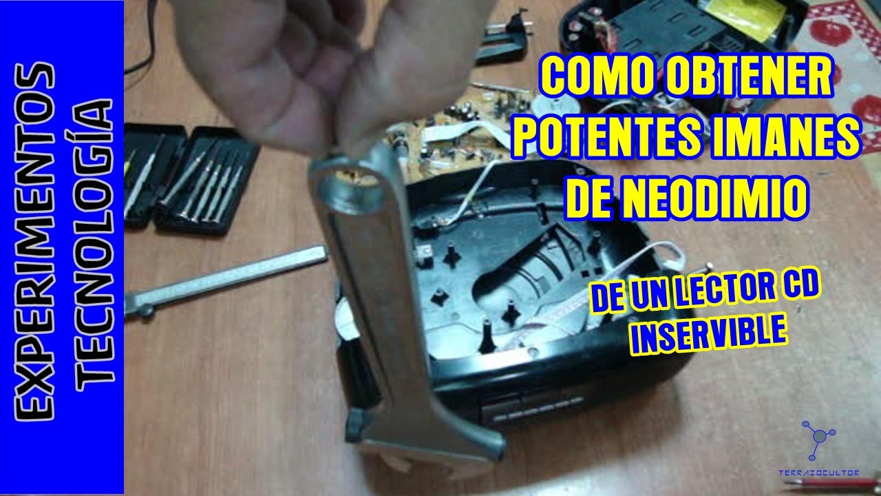 Imanes de neodimio gratis de un reproductor CD que no funciona. Free neodymium magnets
