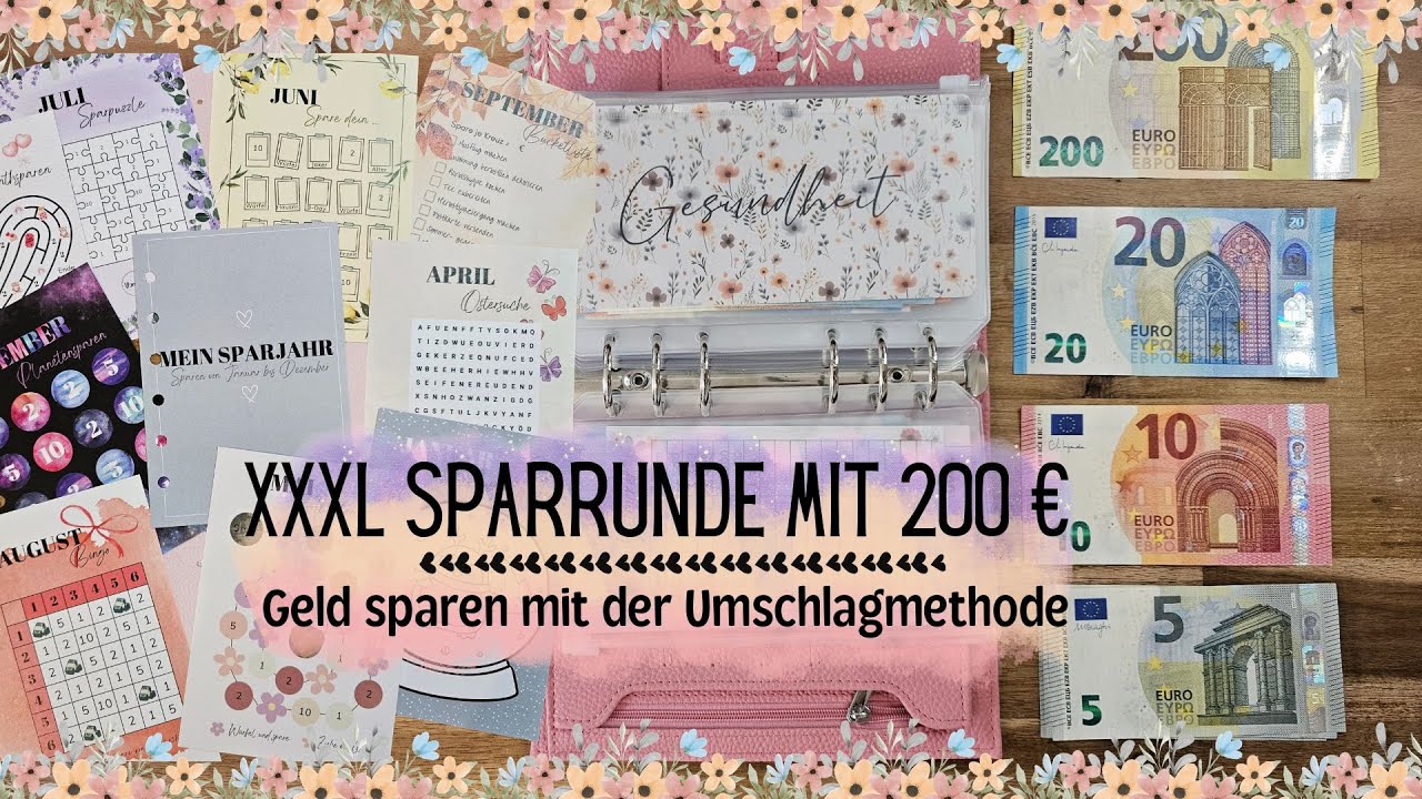XXXL Sparchallenge Video🌷 Sparen, Sparen, Sparen 💸 Geld sparen mit der Umschlagmethode