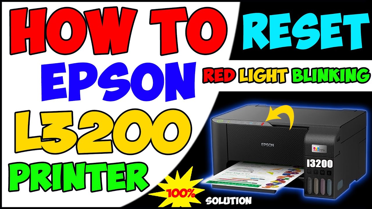 How to Reset Epson l3200 Printer !! l3200 Epson Printer Reset #resetprinter