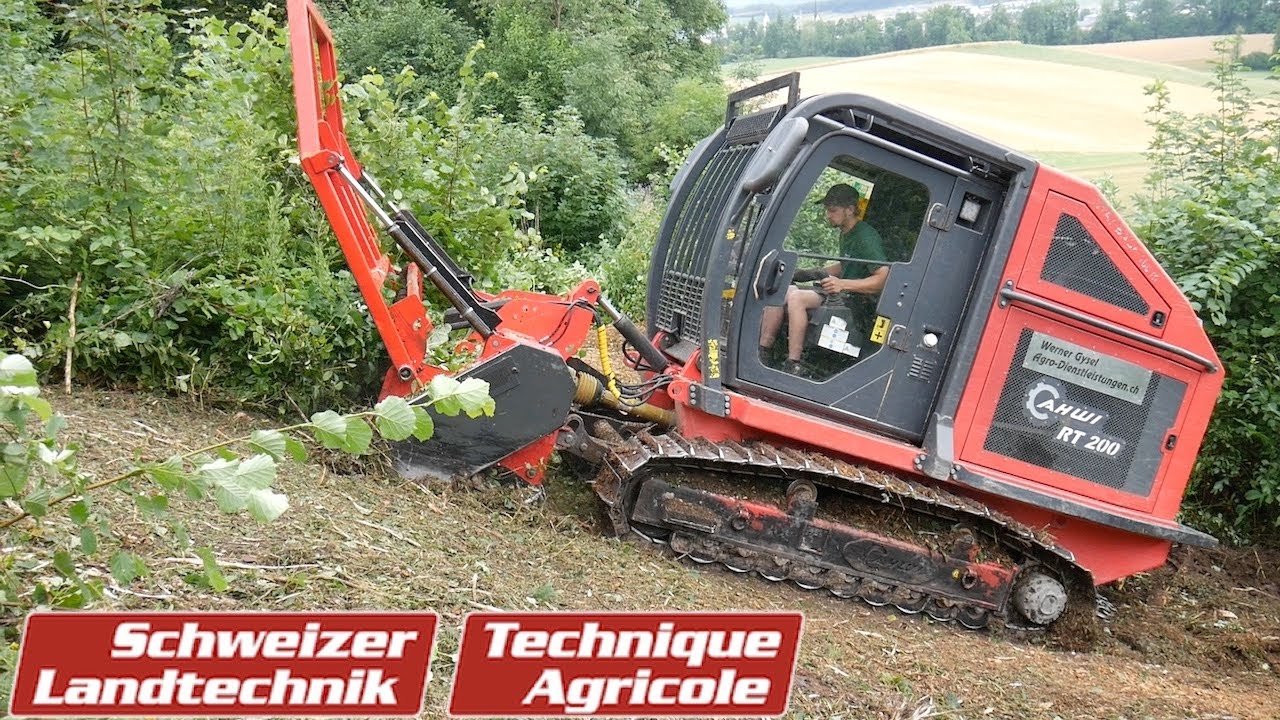 Forstraupe «AHWI RT200» mit Mulcher im Einsatz