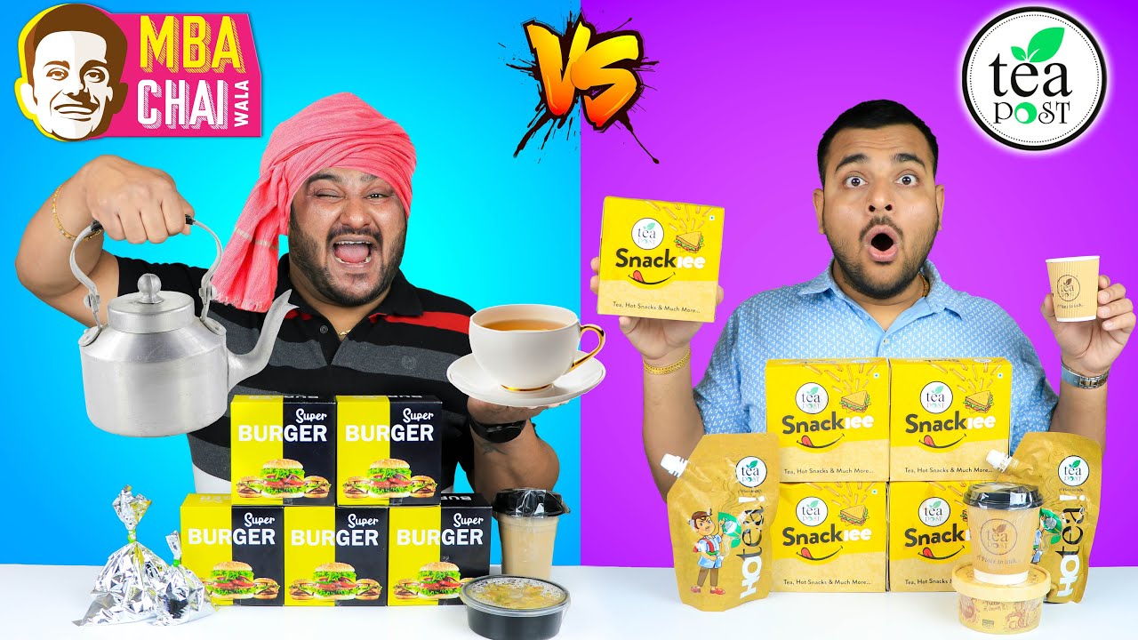 MBA Chai Wala Vs Tea Post Food Comparison | Food Review | Food Eating Challenge | Viwa Food World