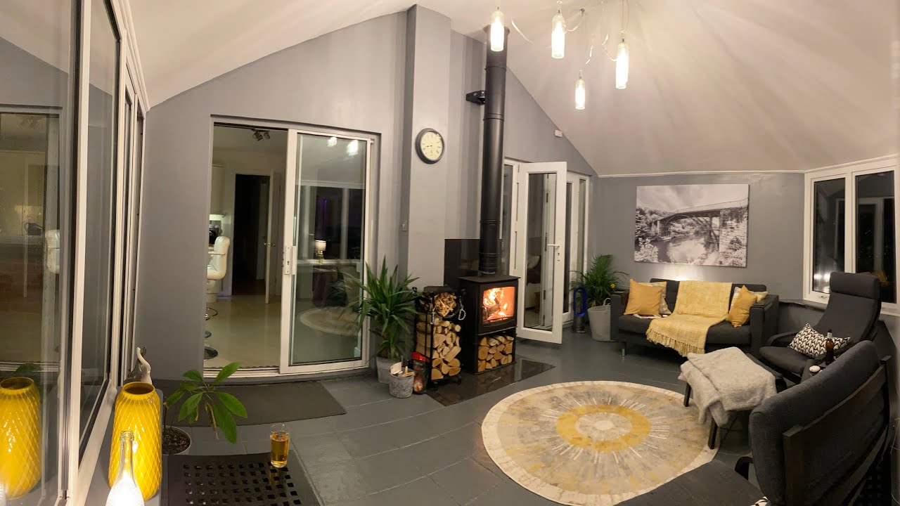 DIY project to convert a 6 x 4 meter conservatory into a snug garden room.
