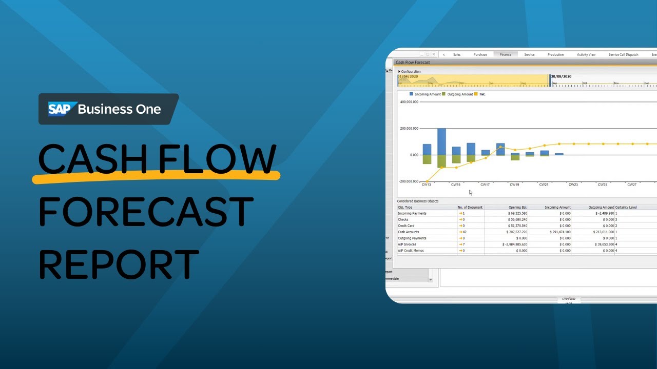 SAP Business One Cash Flow Forecast Report