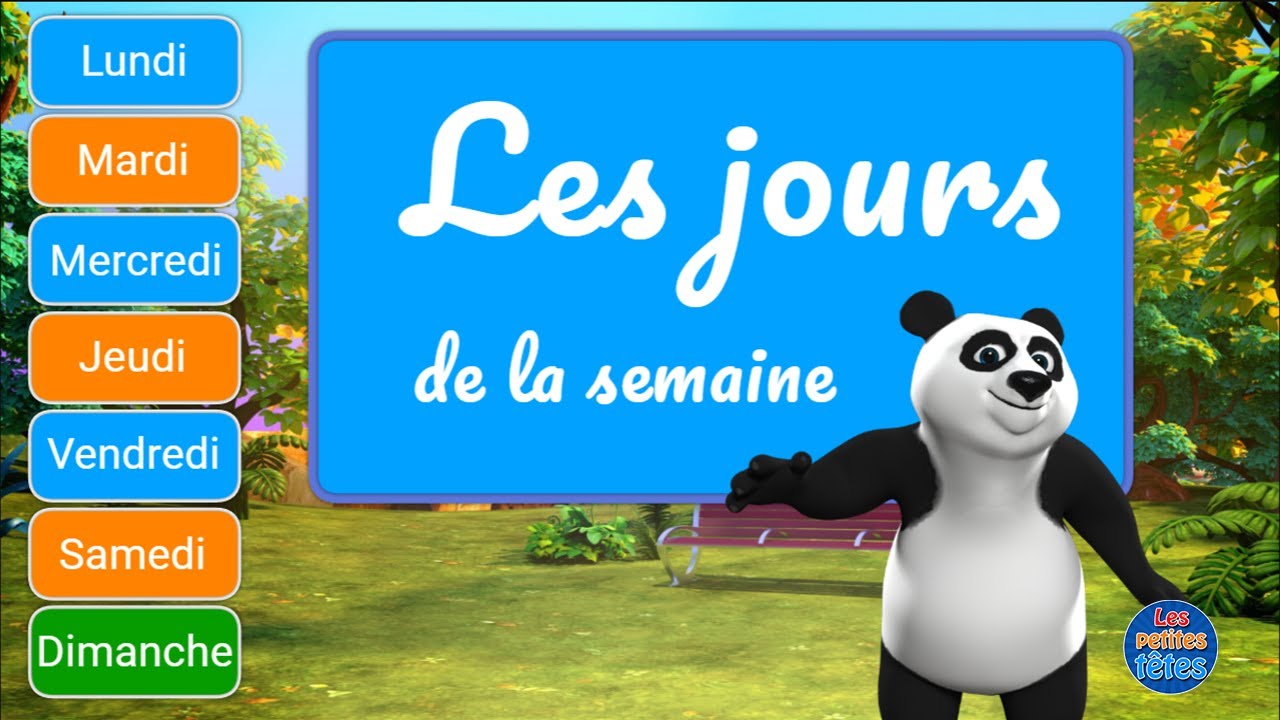 Apprendre les jours de la semaine en français (French days of the week)
